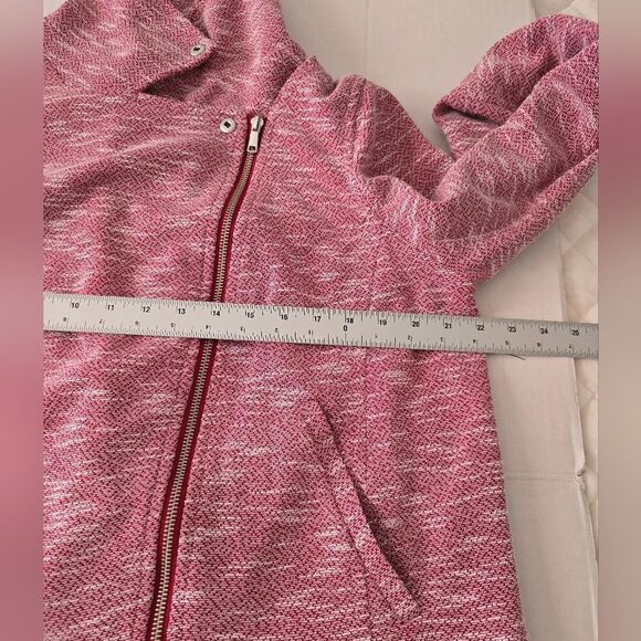 Eloquii Soft Knit Moto Jacket Size 14/16 In Red - Picture 7 of 10